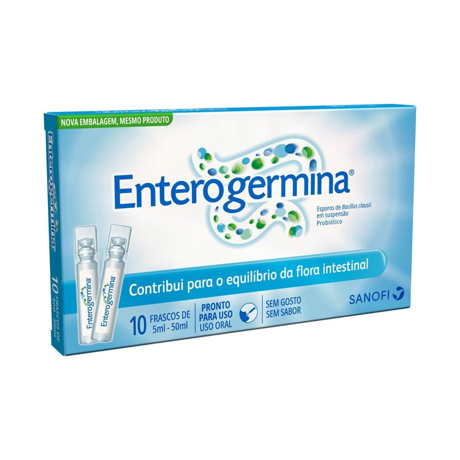 ENTEROGERMINA 2 BILHOES UFC/5ML SUSPENSAO PROBIOTICA ORAL COM 10 FRASCOS