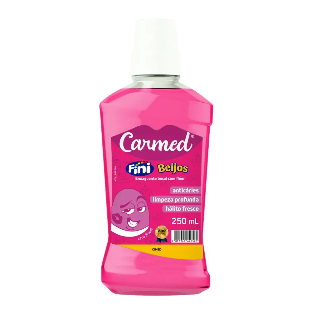 ENXAGUANTE BUCAL CARMED SABOR BEIJOS 250ML
