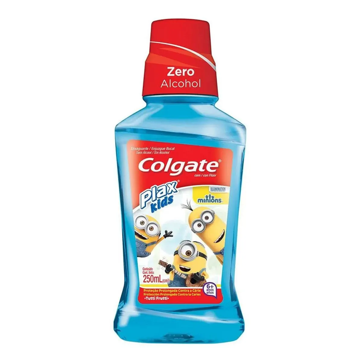ENXAGUANTE BUCAL COLGATE PLAX KIDS MINIONS SEM ALCOOL 250ML