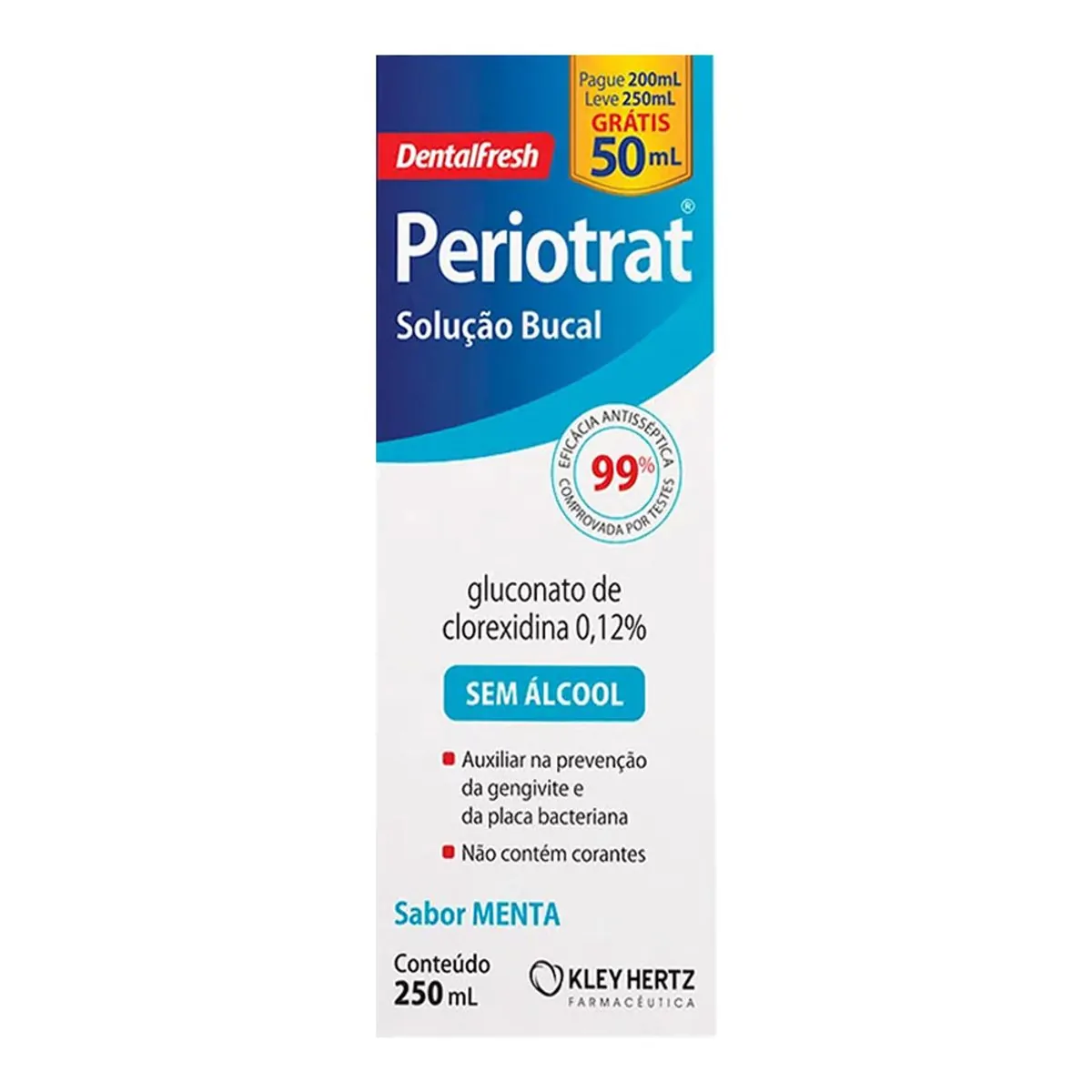 ENXAGUANTE BUCAL DENTALFRESH PERIOTRAT SEM ALCOOL 250ML
