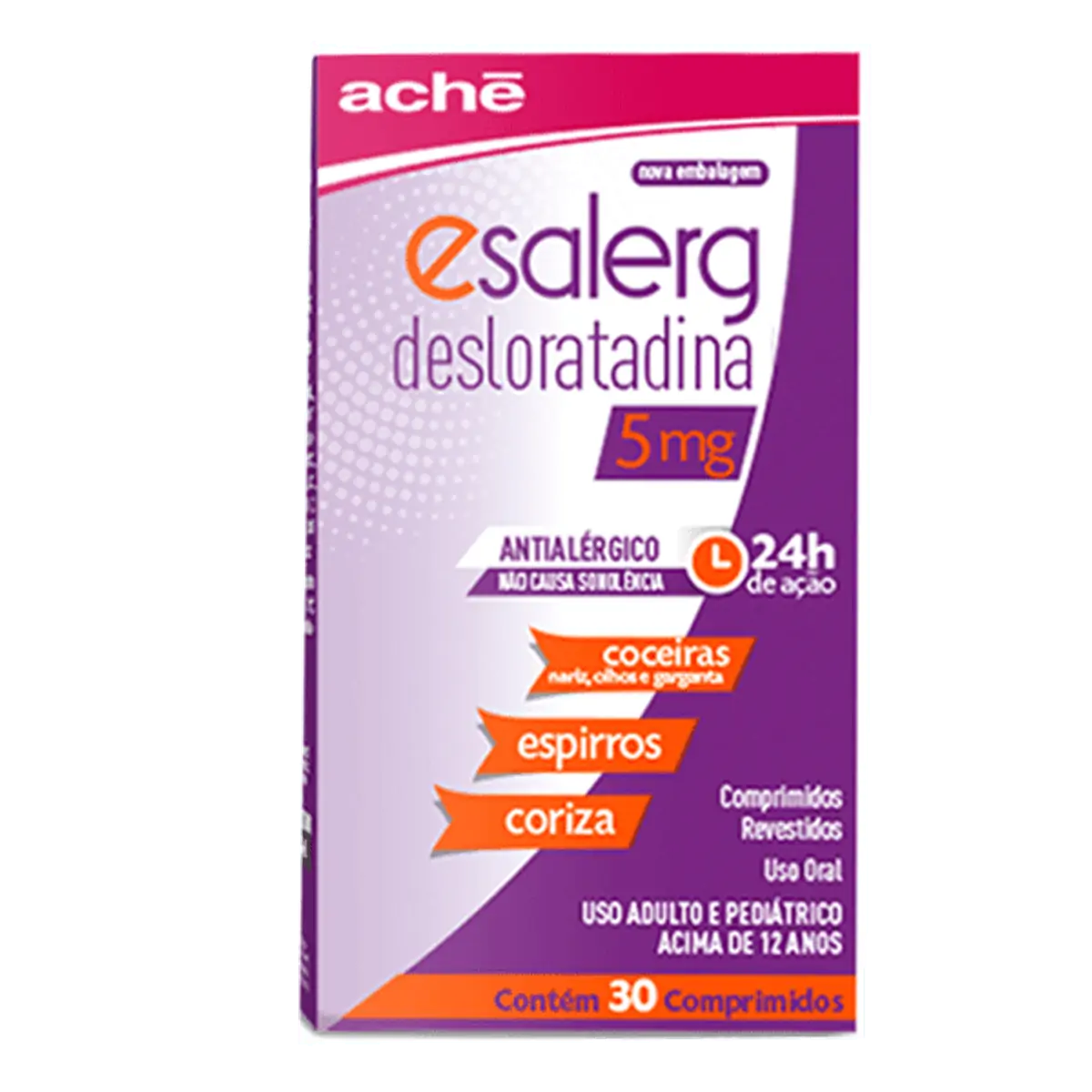 ESALERG 5MG CAIXA COM 30 COMPRIMIDOS REVESTIDOS