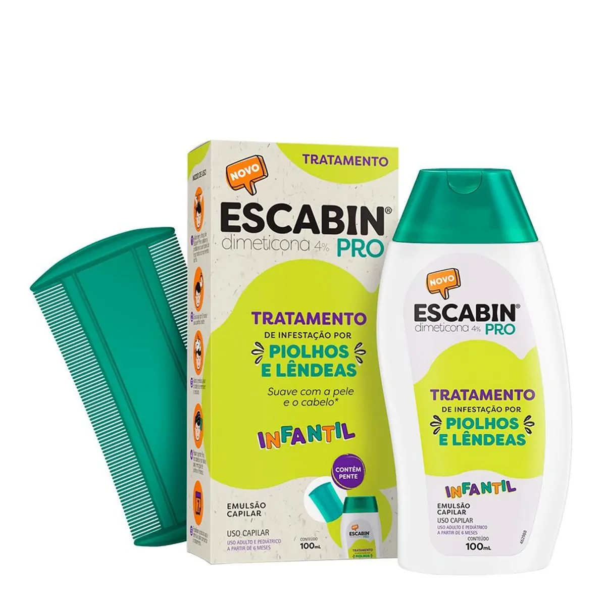 ESCABIN PRO 4% EMULSAO FRASCO COM 100ML