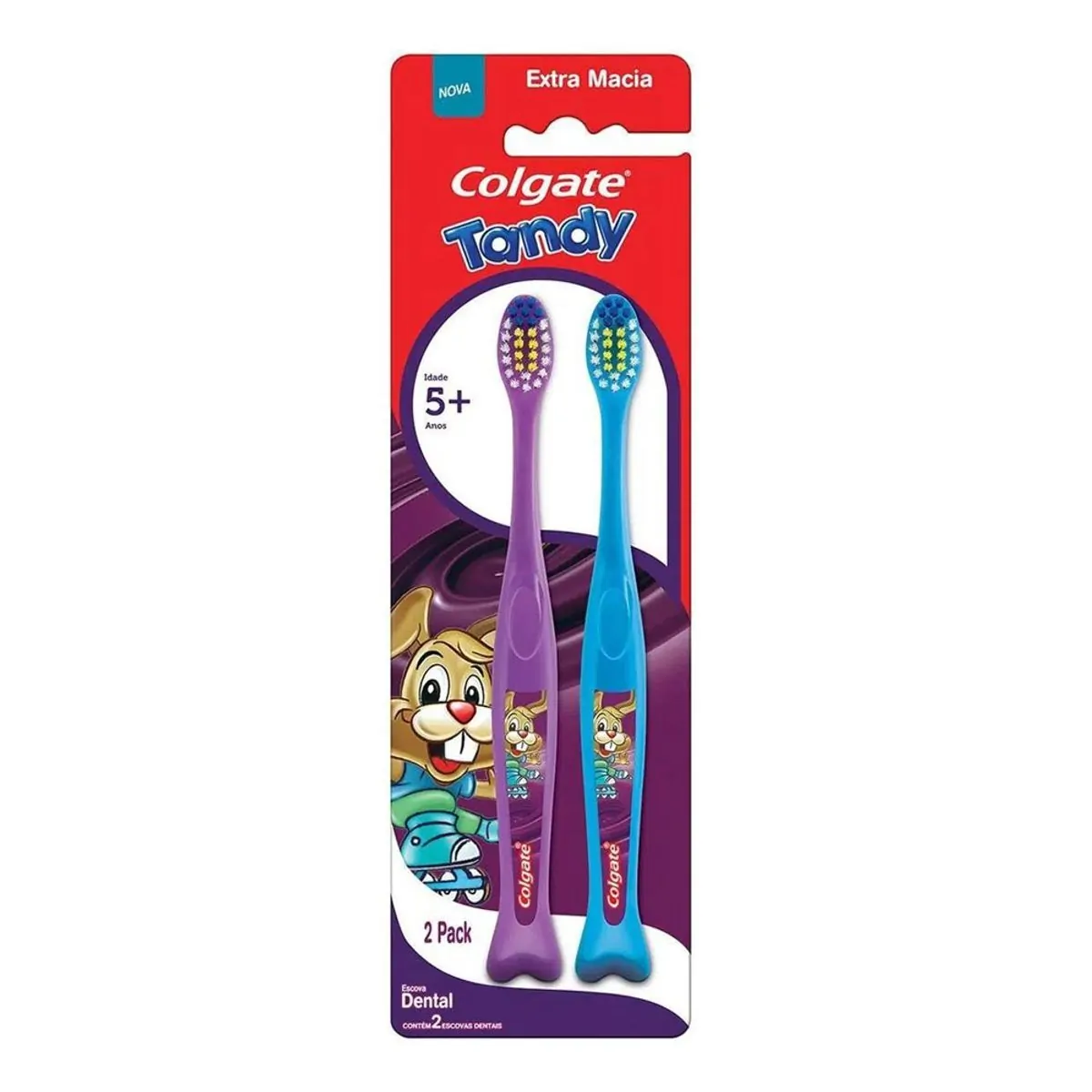 ESCOVA DENTAL INFANTIL COLGATE TANDY COM 2 UNIDADES