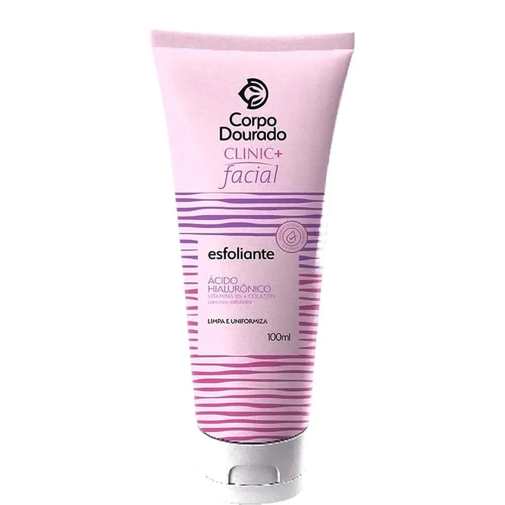 ESFOLIANTE FACIAL E CORPORAL CORPO DOURADO CLINIC HIALURONICO 100ML