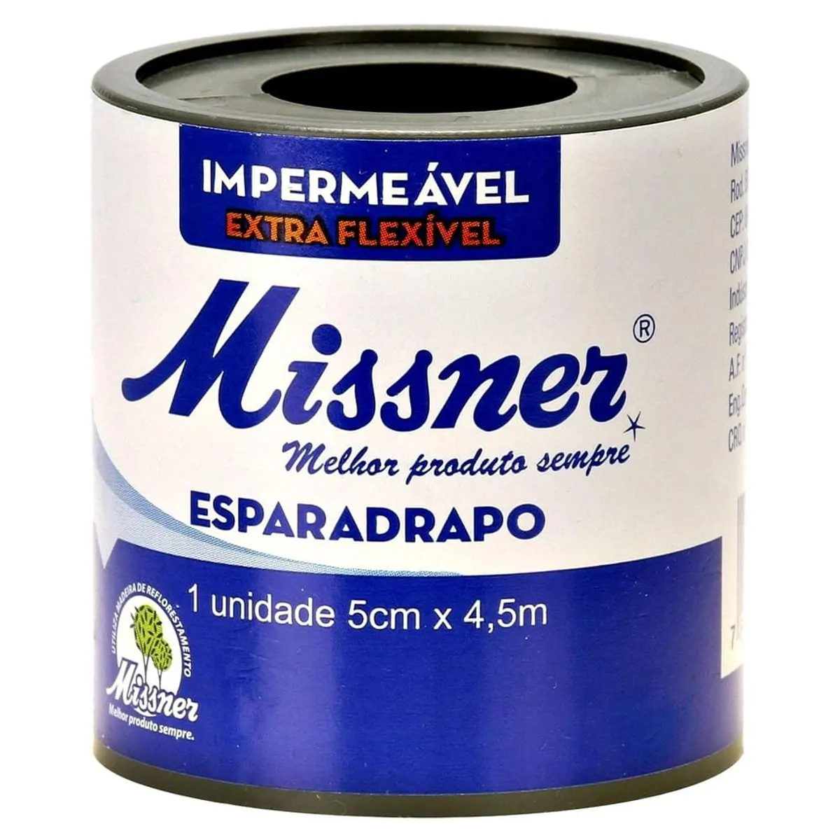 ESPARADRAPO IMPERMEAVEL BRANCO 5CMX4,5M