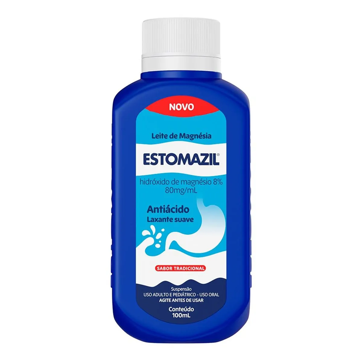 ESTOMAZIL LEITE DE MAGNESIA SUSPENSAO FRASCO COM 100ML