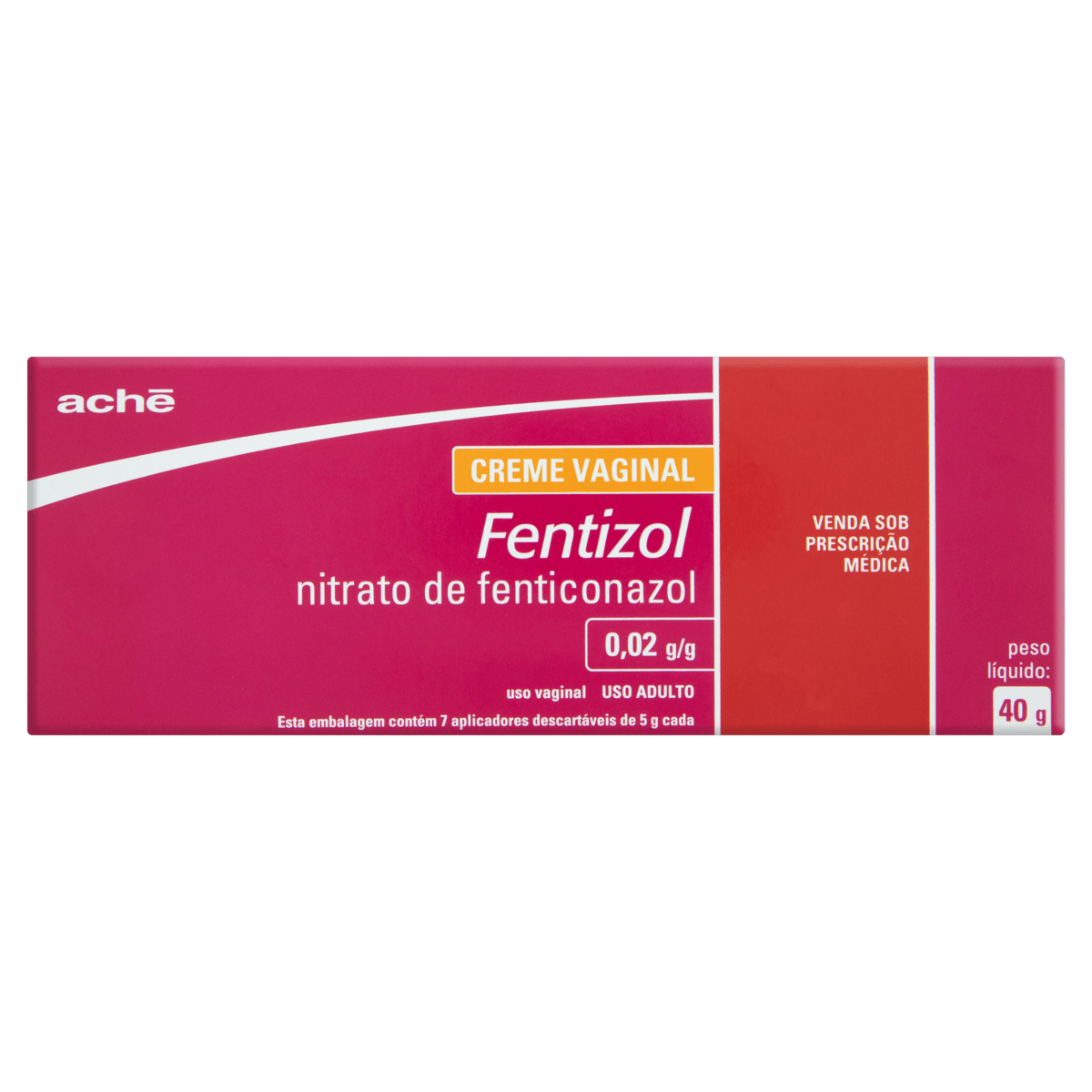 FENTIZOL 0,02G/G CREME VAGINAL BISNAGA COM 40G E 7 APLICADORES