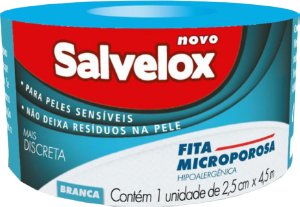 FITA MICROPOROSA SALVELOX 2,5CM X 4,5M