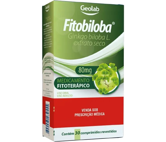 FITOBILOBA 120MG GEOLAB CAIXA COM 30 COMPRIMIDOS REVESTIDOS