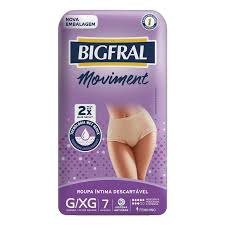 FRALDA DESCARTAVEL ADULTO BIGFRAL ROUPA INTIMA TAMANHO G/XG COM 7 UNIDADES