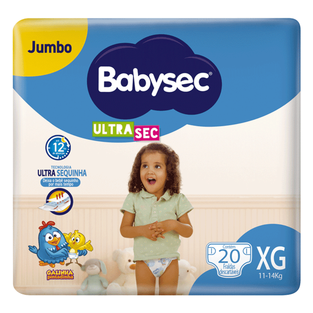 Thumbnail de FRALDA DESCARTAVEL BABYSEC ULTRA JUMBO TAMANHO XG COM 20 UNIDADES