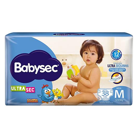 FRALDA DESCARTAVEL BABYSEC ULTRA SEC TAMANHO M COM 38 UNIDADES