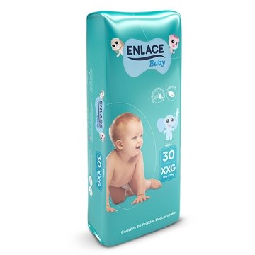 FRALDA DESCARTAVEL ENLACE BABY MEGA TAMANHO XXG COM 30 UNIDADES