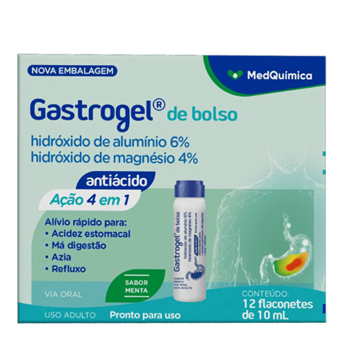 GASTROGEL FLACONETE 10ML CAIXA COM 60