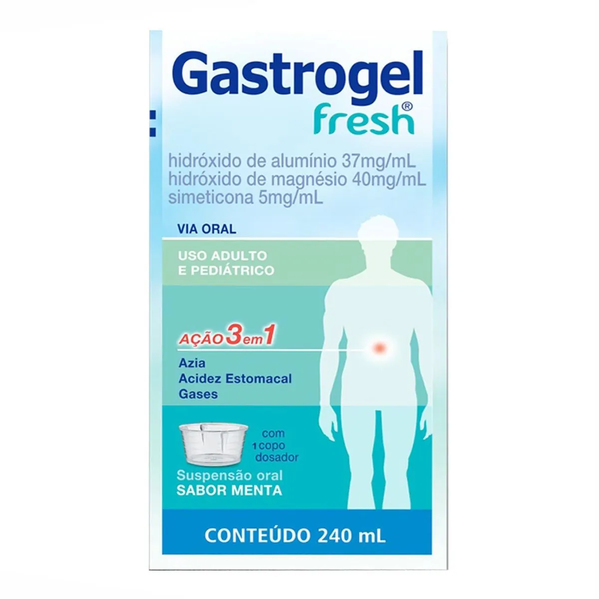 GASTROGEL FRESH SUSPENSAO ORAL 240ML