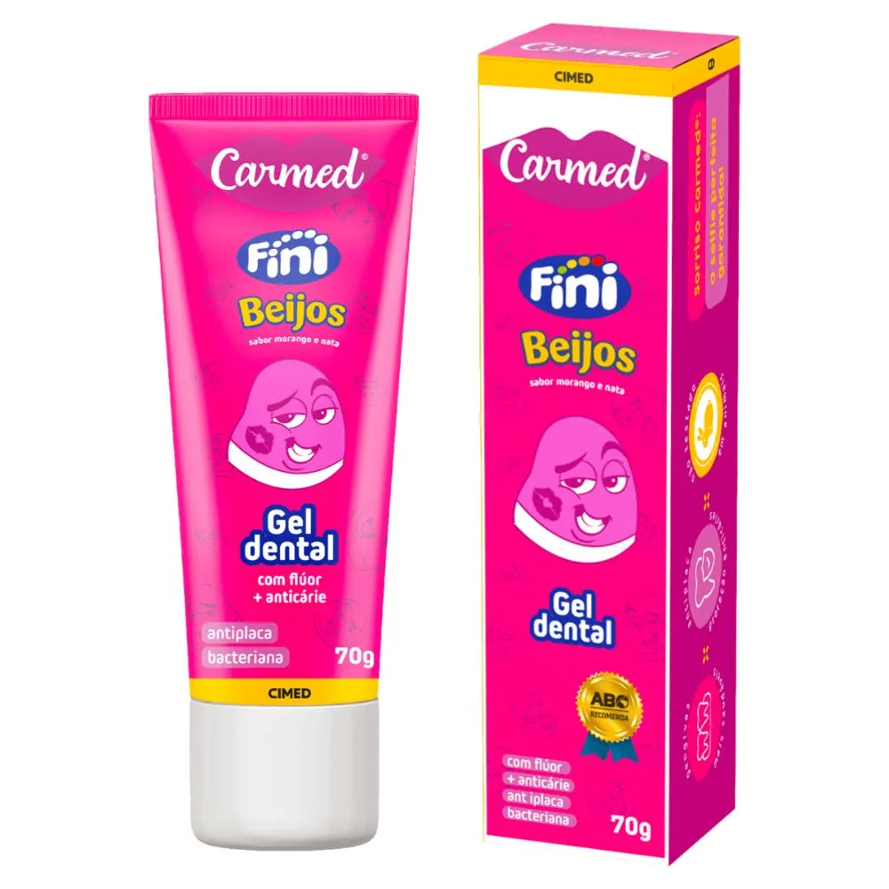 GEL DENTAL CARMED SABOR BEIJOS COM FLUOR 70G
