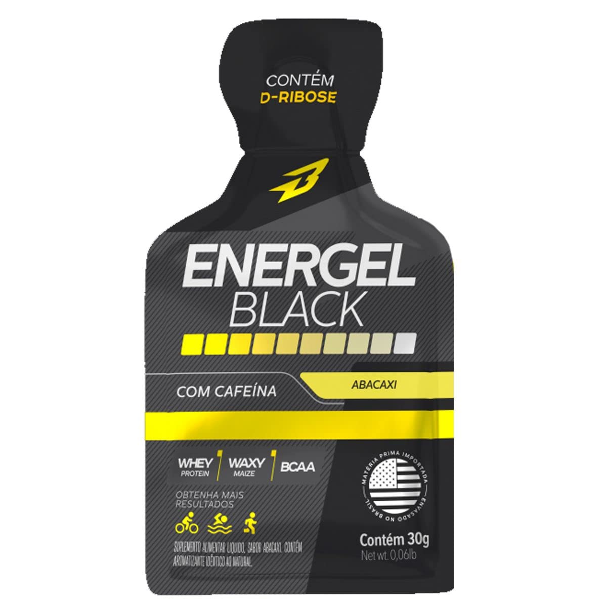 GEL ENERGETICO ENERGEL BLACK BODYACTION SABOR ABACAXI 30G