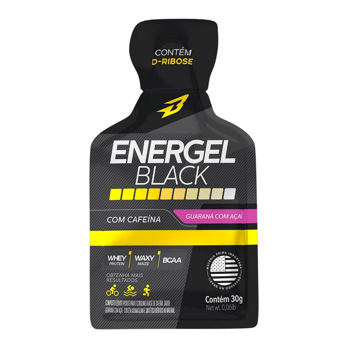 GEL ENERGETICO ENERGEL BLACK BODYACTION SABOR GUARANA COM ACAI 30G