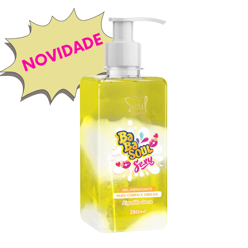GEL HIDRATANTE SOUL COSMETICOS BABASOUL SEXY ALGODAO DOCE 280ML