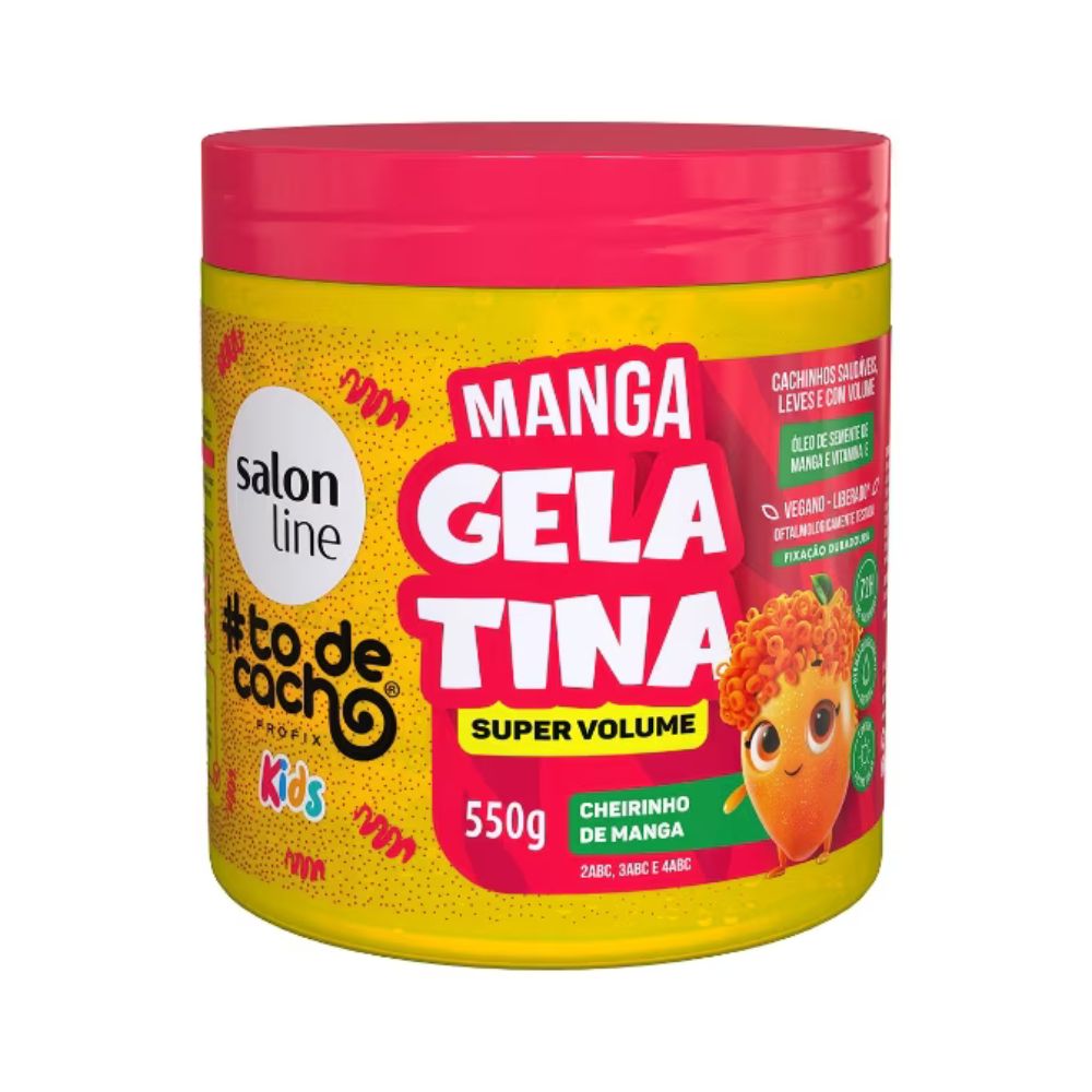 GELATINA CAPILAR INFANTIL SALON LINE KIDS MANGA 550G