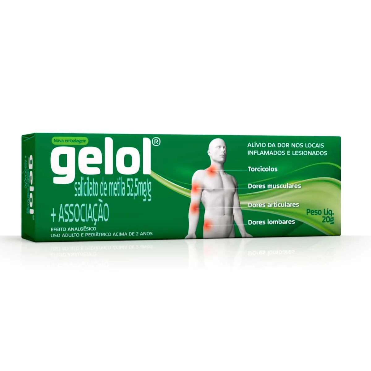 Thumbnail de GELOL 0,0444ML POMADA DERMATOLOGICA BISNAGA COM 20G
