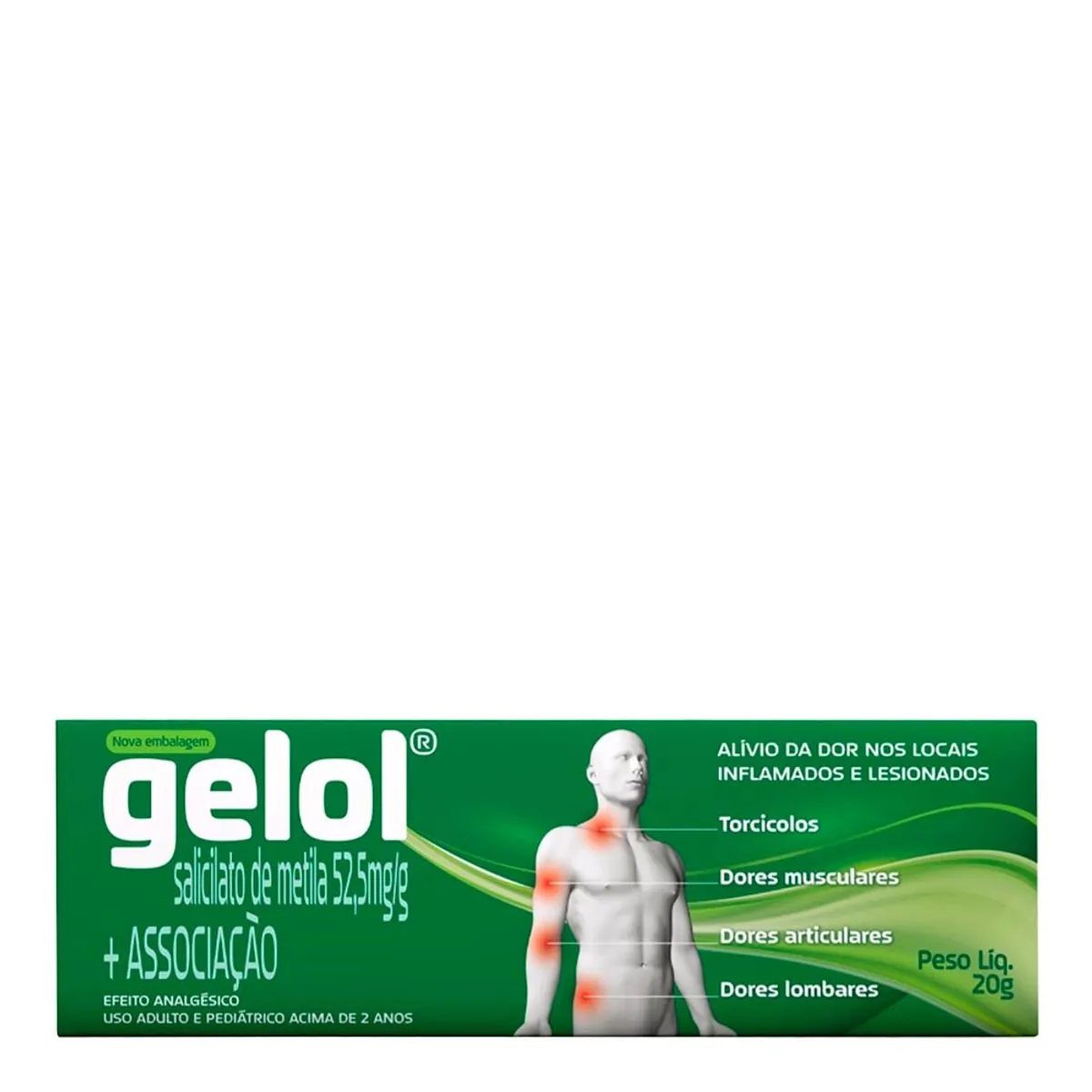 GELOL 0,0444ML POMADA DERMATOLOGICA BISNAGA COM 20G