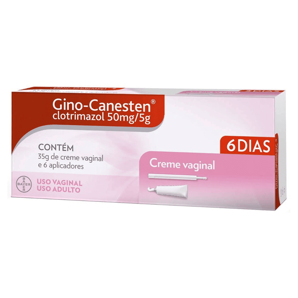 GINO-CANESTEN 10MG/G CREME VAGINAL BISNAGA COM 35G E 6 APLICADORES