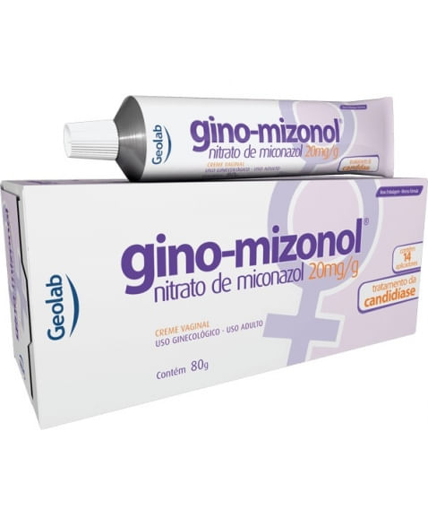 GINO-MIZONOL 20MG GEOLAB CREME VAGINAL BISNAGA COM 80G E 14 APLICADORES