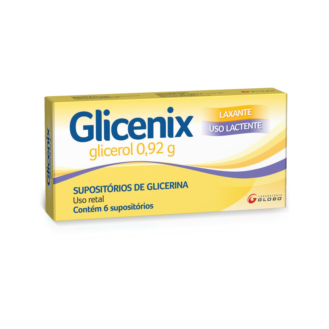 GLICENIX 0,91G GLOBO CAIXA COM 6 SUPOSITORIOS DE GLICEROL LACTENTE