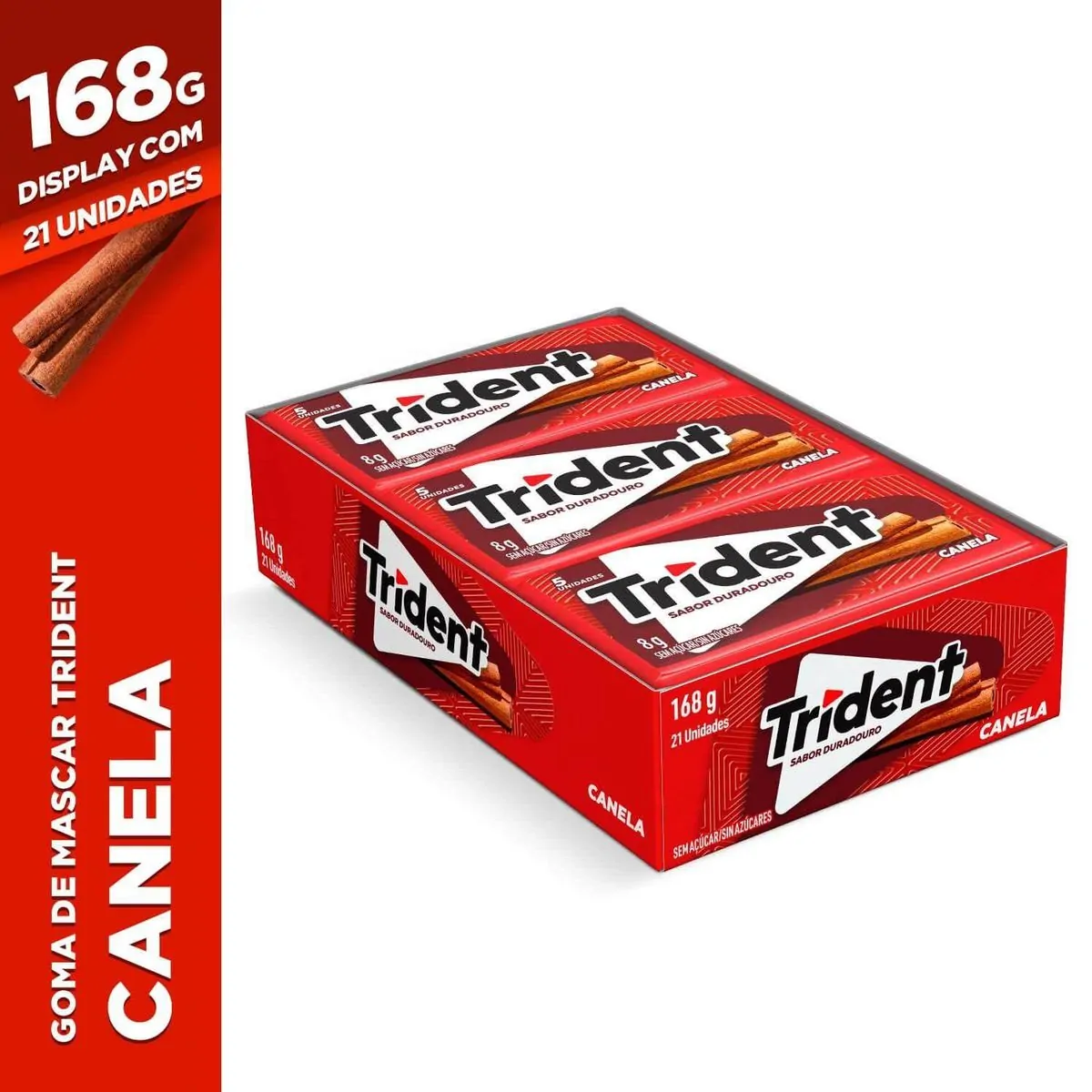 GOMA DE MASCAR TRIDENT CANELA 8G