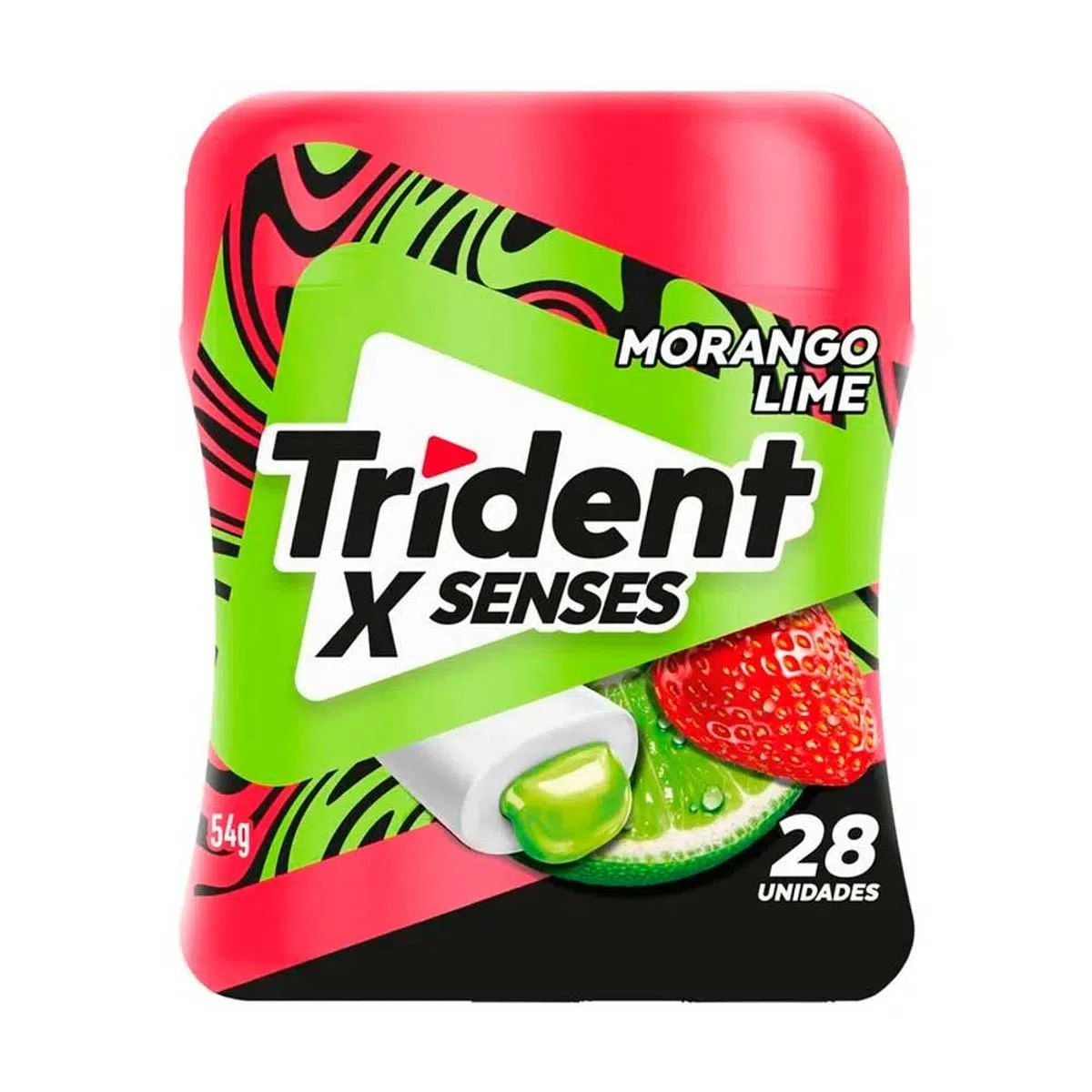 Thumbnail de GOMA DE MASCAR TRIDENT GARRAFA MORANGO LIMAO 54G