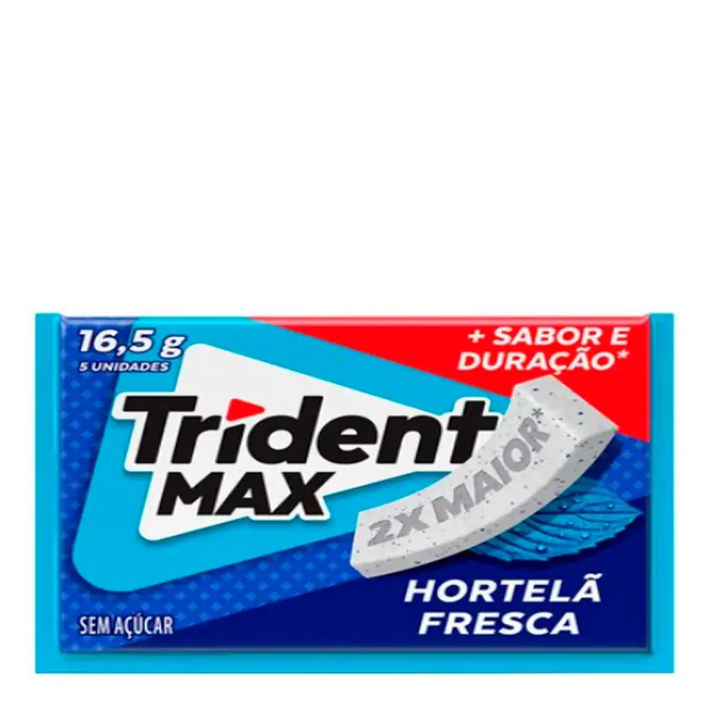 GOMA DE MASCAR TRIDENT HORTELA