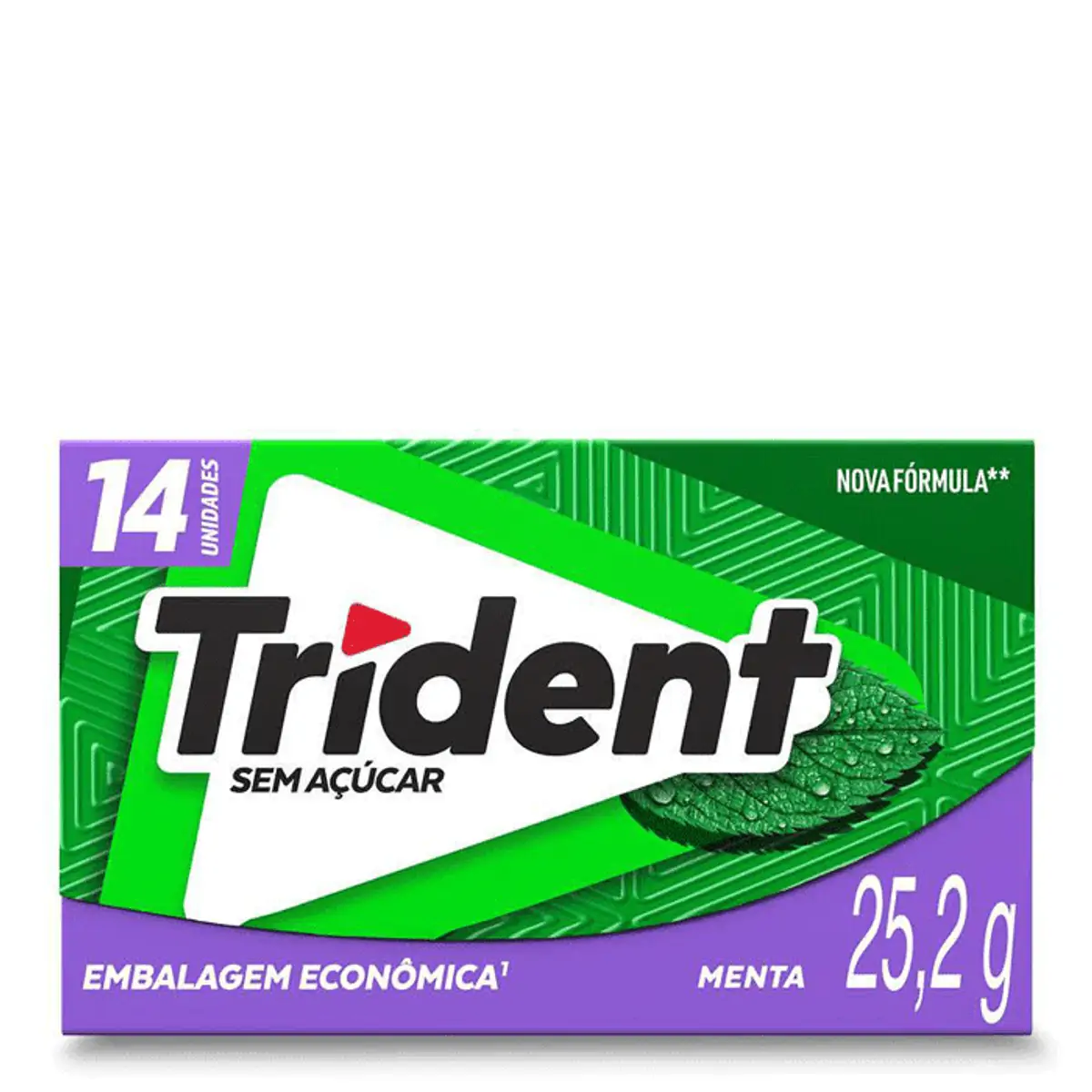 Thumbnail de GOMA DE MASCAR TRIDENT MENTA COM 14 UNIDADES 25.2G