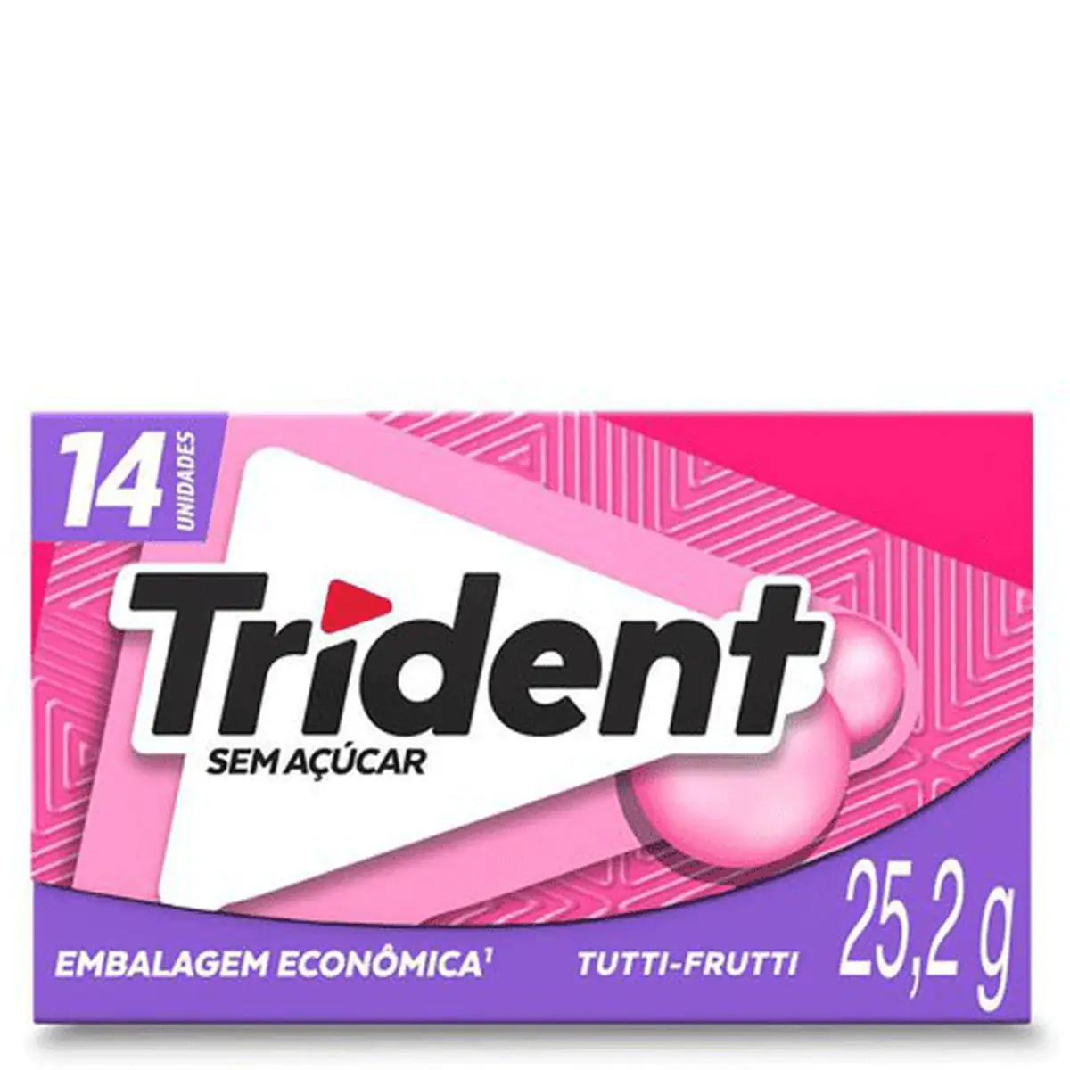 GOMA DE MASCAR TRIDENT TUTTI FRUTTI COM 14 UNIDADES