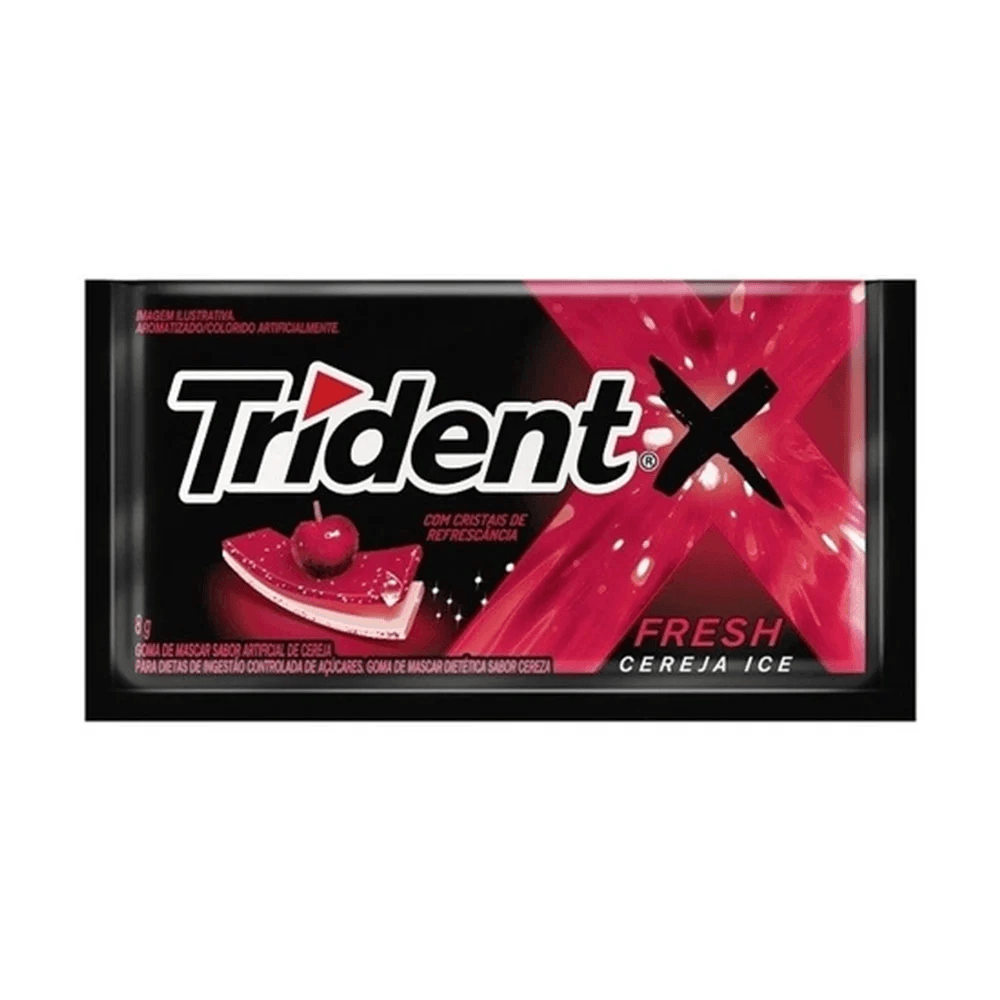 GOMA DE MASCAR TRIDENT XSENSES CEREJA COM 21 UNIDADES 8G