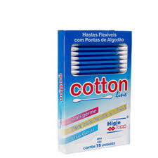HASTES FLEXIVEIS COTTON LINE EMBALAGEM PROMOCIONAL COM 75 UNIDADES