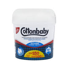 HASTES FLEXIVEIS COTTONBABY COPO COM 150 UNIDADES