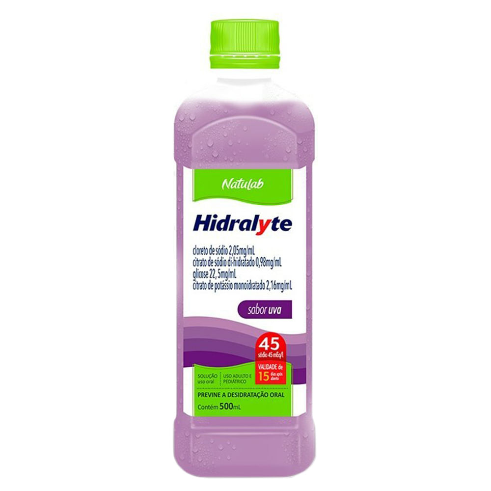 HIDRALYTE SOLUCAO ORAL SABOR UVA 500ML
