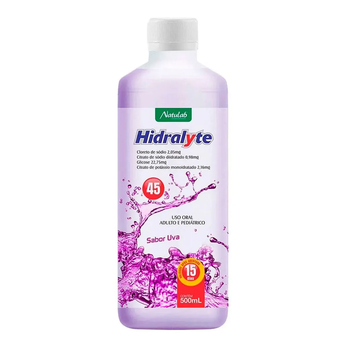 Thumbnail de HIDRALYTE SOLUCAO ORAL SABOR UVA 500ML