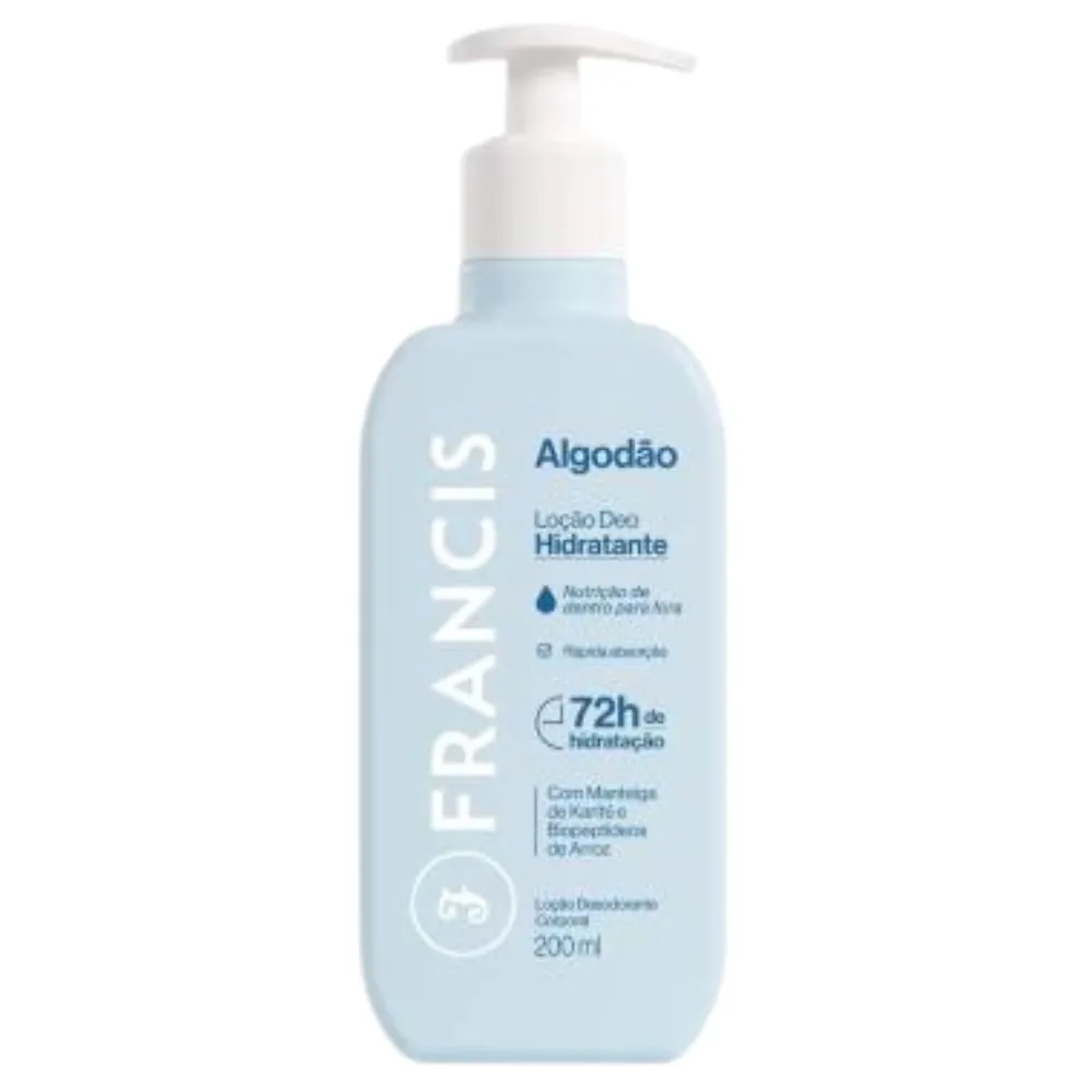 HIDRATANTE DESODORANTE FRANCIS ALGODAO AZUL 200ML