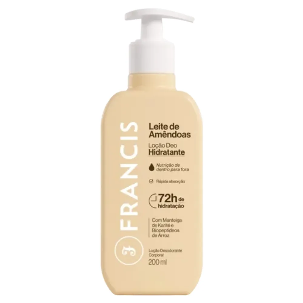 HIDRATANTE DESODORANTE FRANCIS AMENDOAS BEGE 200ML