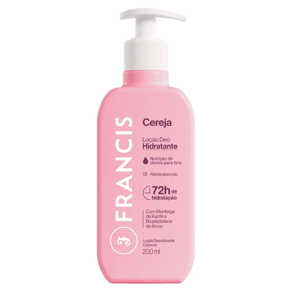 HIDRATANTE DESODORANTE FRANCIS CEREJA ROSA 200ML