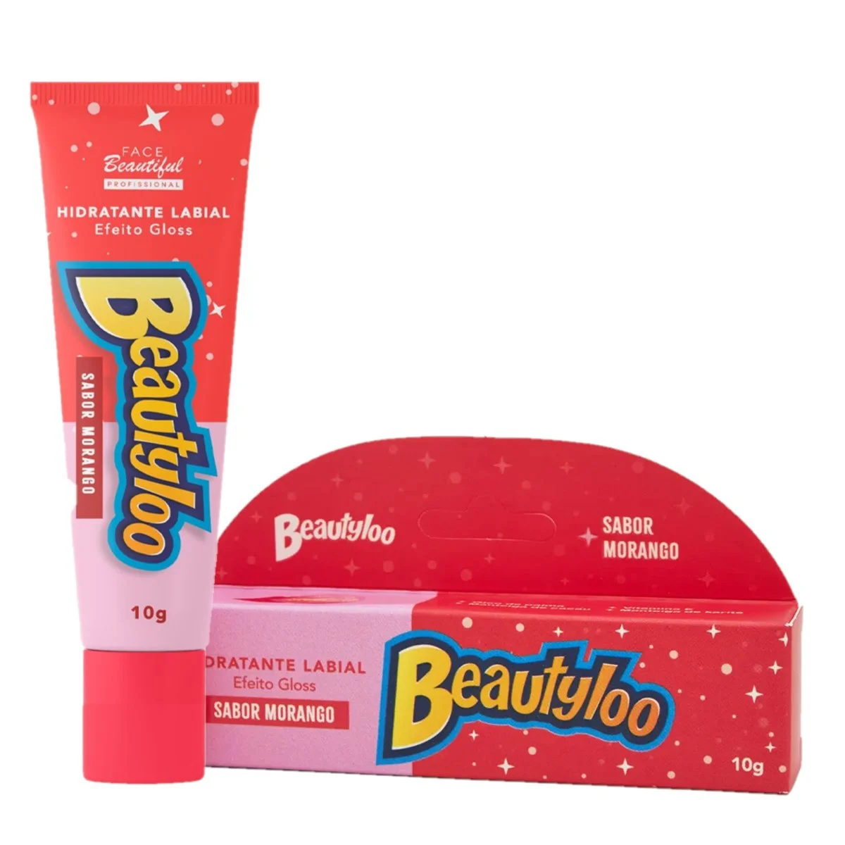 HIDRATANTE LABIAL FACE BEAUTIFUL BEAUTYLOO MORANGO 10G