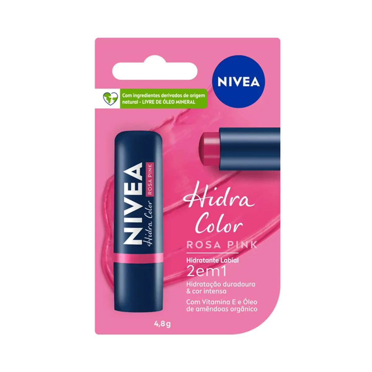 HIDRATANTE LABIAL NIVEA ROSA PINK 4,8G