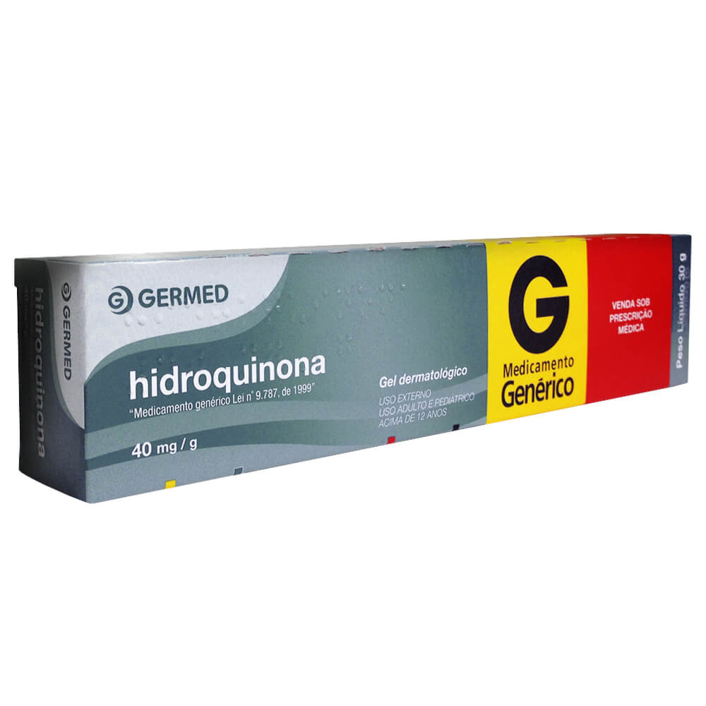 HIDROQUINONA 40MG GERMED GENERICOS GEL DERMATOLOGICO BISNAGA COM 30G