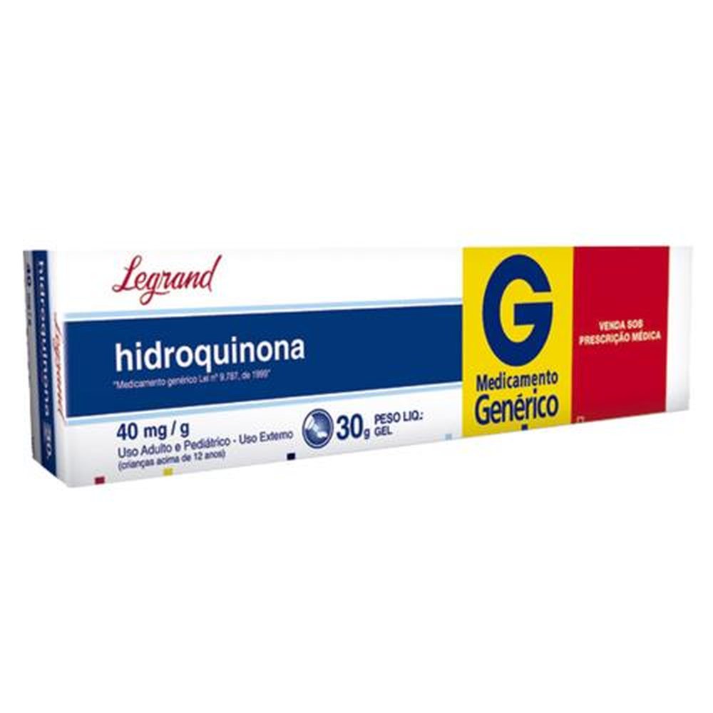 HIDROQUINONA 40MG LEGRAND GENERICOS GEL DERMATOLOGICO BISNAGA COM 30G