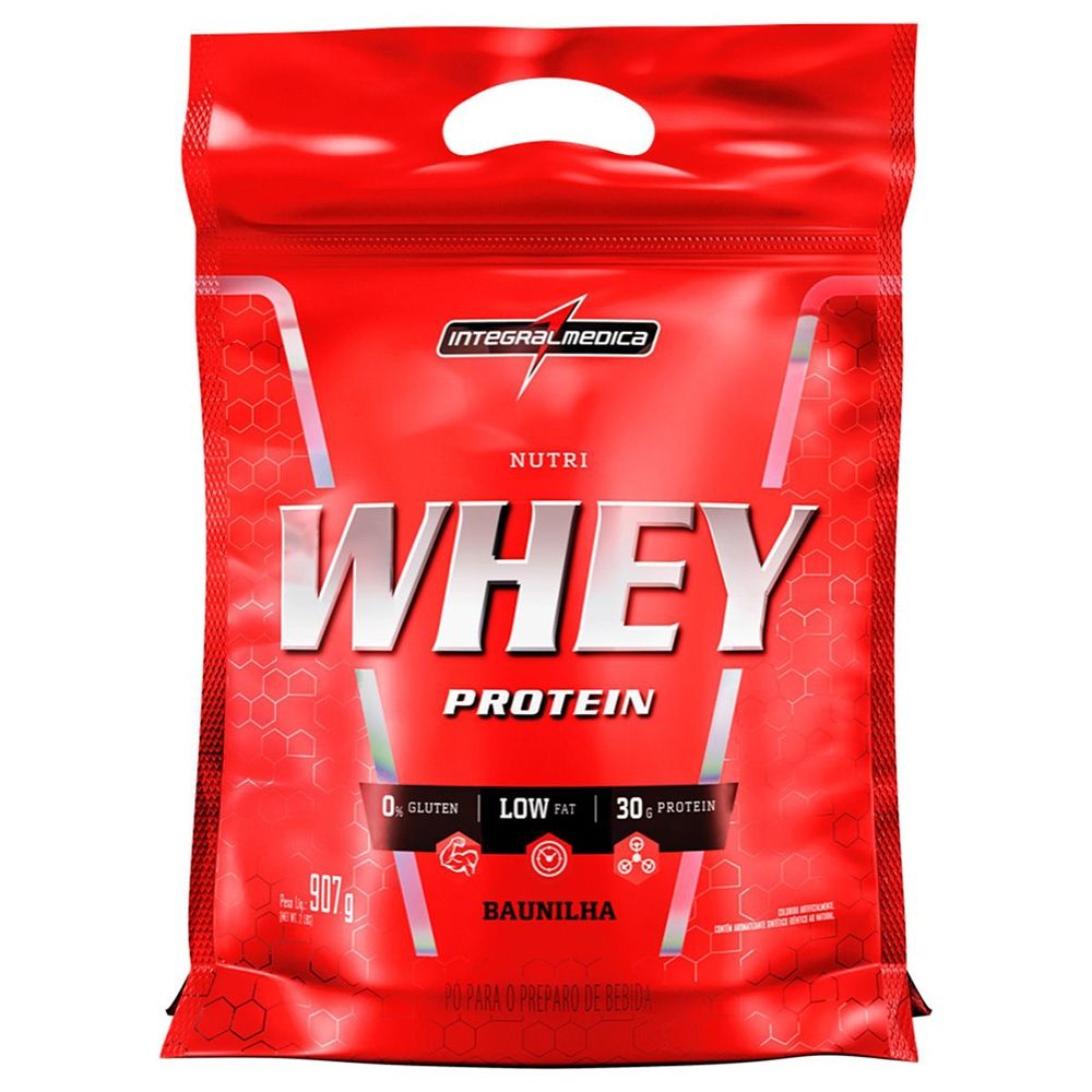 HIPERCALORICO NUTRIWHEY INTEGRALMEDICA SABOR BAUNILHA REFIL 907G