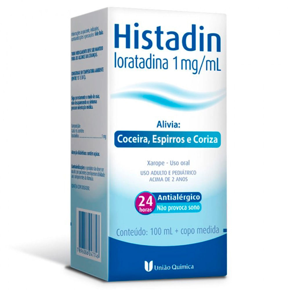 HISTADIN 1MG UNIAO QUIMICA XAROPE FRASCO COM 100ML
