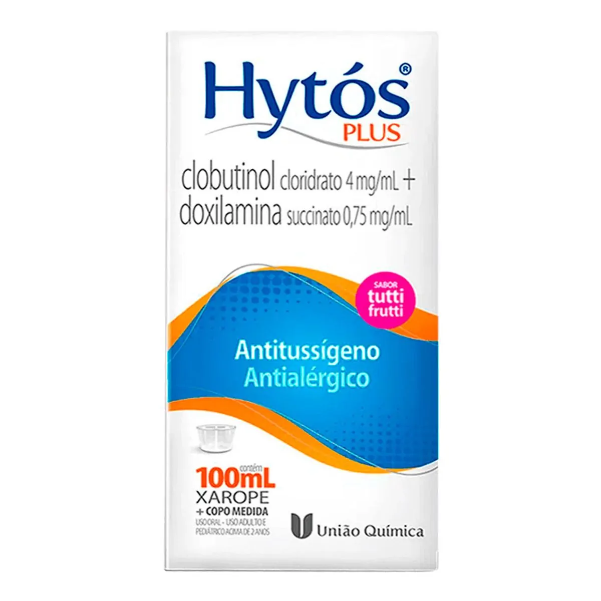 HYTOS PLUS 4MG+0,75MG UNIAO QUIMICA XAROPE FRASCO COM 100ML