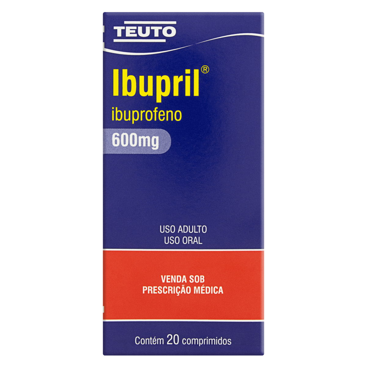 Thumbnail de IBUPRIL 600MG TEUTO CAIXA COM 20 COMPRIMIDOS